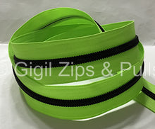 Load image into Gallery viewer, Zipper Tape - Lime Tape with 2 Teeth Options
