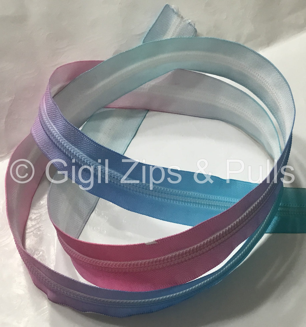 Zipper Tape - Dark Pastel Teeth Same as Tape