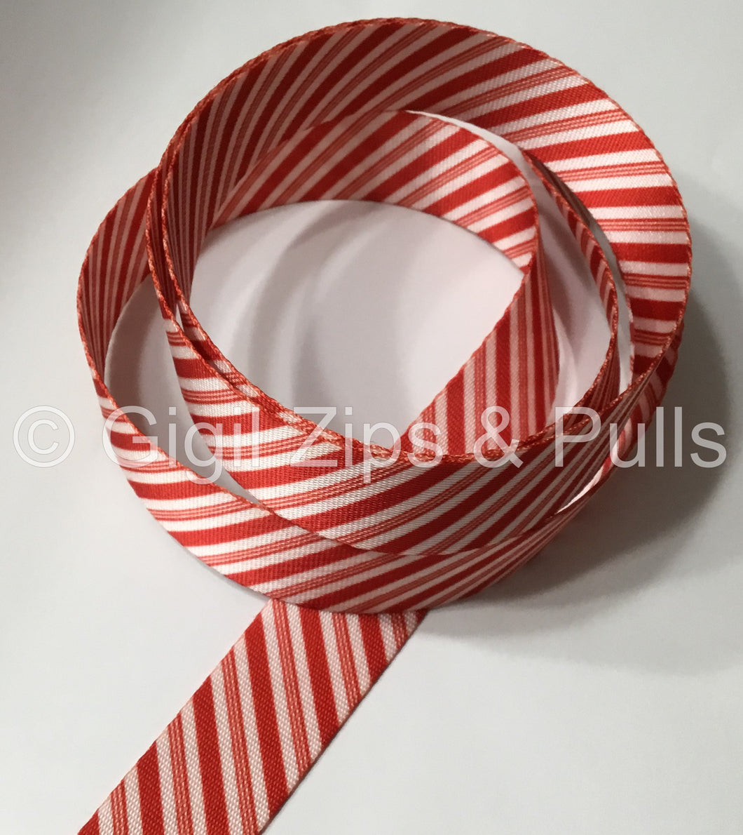 Webbing - Candy Cane Red & White