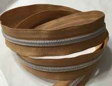 Load image into Gallery viewer, Zipper Tape - Serengeti Tan with 2 teeth options

