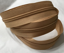 Load image into Gallery viewer, Zipper Tape - Serengeti Tan with 2 teeth options

