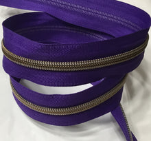 Load image into Gallery viewer, Zipper Tape - Grape Purple with 2 teeth options
