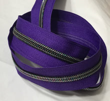 Load image into Gallery viewer, Zipper Tape - Grape Purple with 2 teeth options
