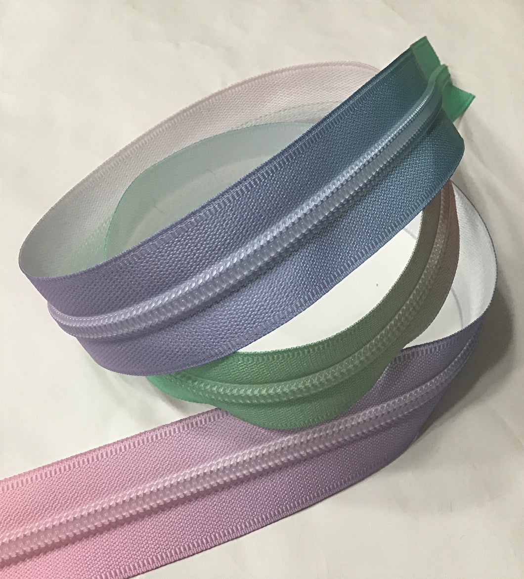 Zipper Tape - Light Pastel Teeth Same as Tape
