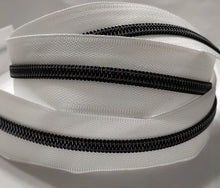 Load image into Gallery viewer, Zipper Tape - White - 5 Teeth Color Options
