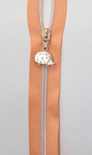 Load image into Gallery viewer, Zipper Tape - Coral with Light Iridescent Teeth

