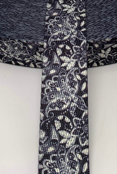 Webbing - Black and White Paisley