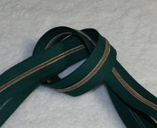 Load image into Gallery viewer, Zipper Tape - Hunter green 2 teeth options
