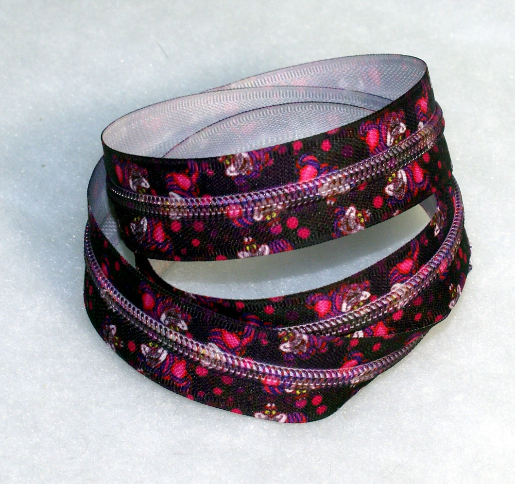 Zipper Tape - Sly Cat w/ teeth same as tape