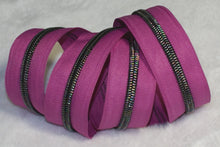 Load image into Gallery viewer, Zipper Tape - Magenta with 2 Teeth Options
