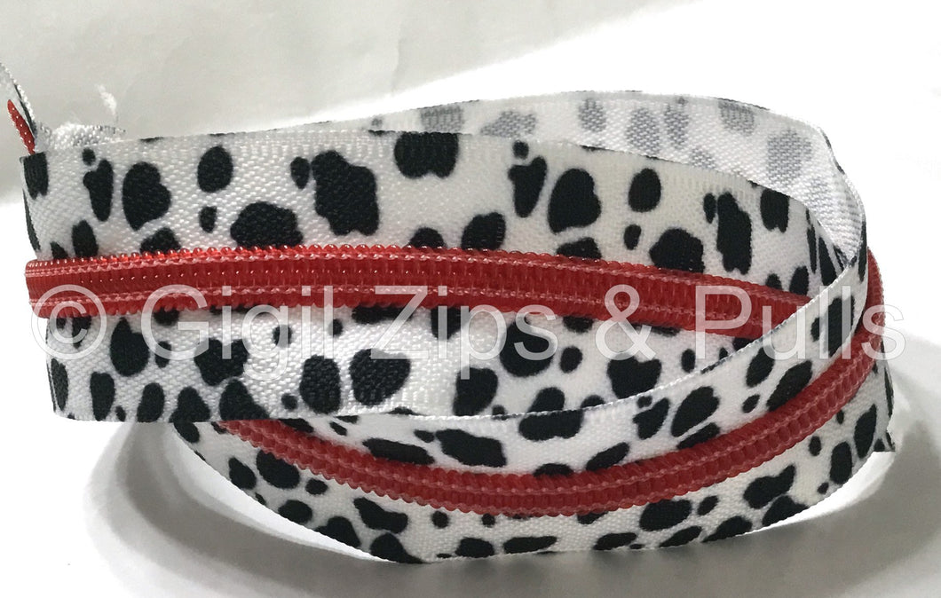 Zipper Tape - Spotted Puppy New