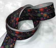 Load image into Gallery viewer, Zipper Tape - Geometric Swirls on Black
