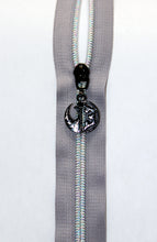 Load image into Gallery viewer, Zipper Tape - Grey with Light Iridescent Teeth

